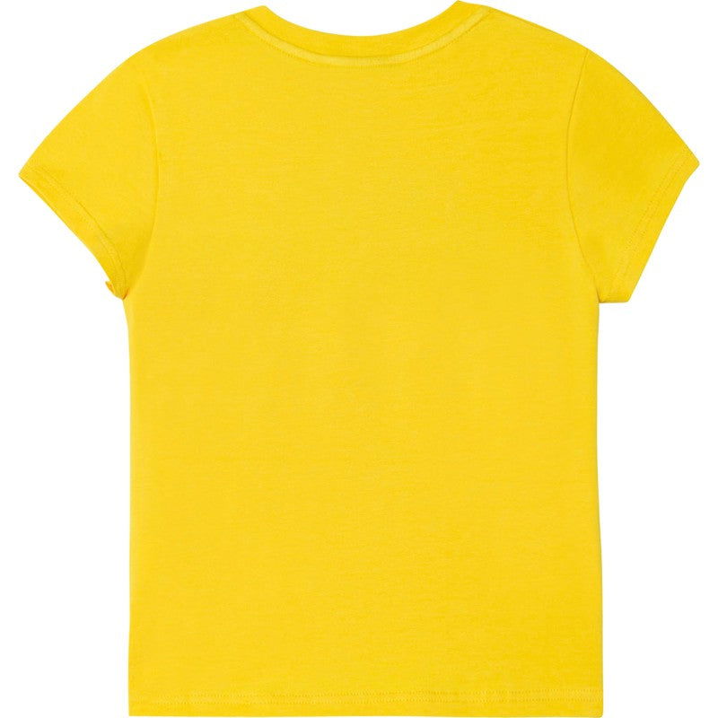 DKNY D35R58-530 Koszulka z krótkim rękawem dziewczęca kolor żółty - - #tag1# - #tag2# - #tag3# - #tag4#