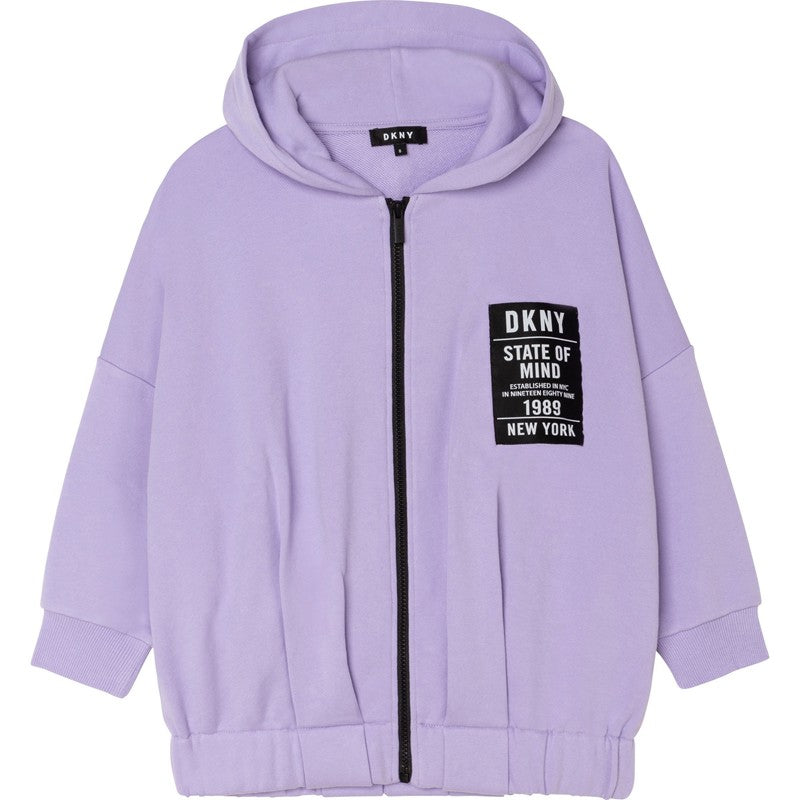 DKNY D35R83-925 Bluza z kapturem dziewczęca kolor fioletowy - - #tag1# - #tag2# - #tag3# - #tag4#
