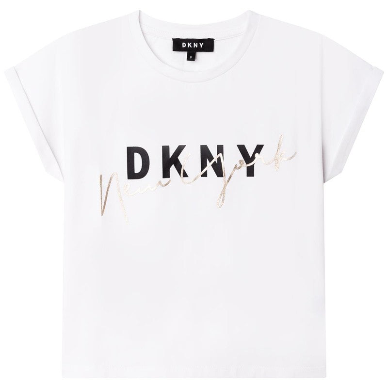 DKNY D35S02-10B Koszulka dla dziewczynki kolor biały -  - #tag1# - #tag2# - #tag3# - #tag4#