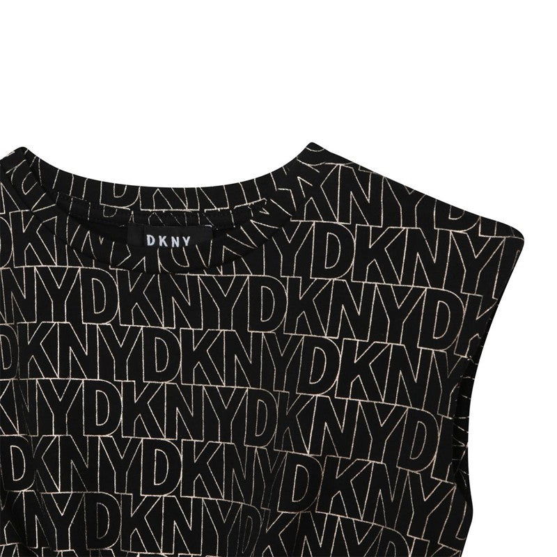 DKNY D35S11-M15 Koszulka z nadrukiem dziewczęca kolor czarny - - #tag1# - #tag2# - #tag3# - #tag4#