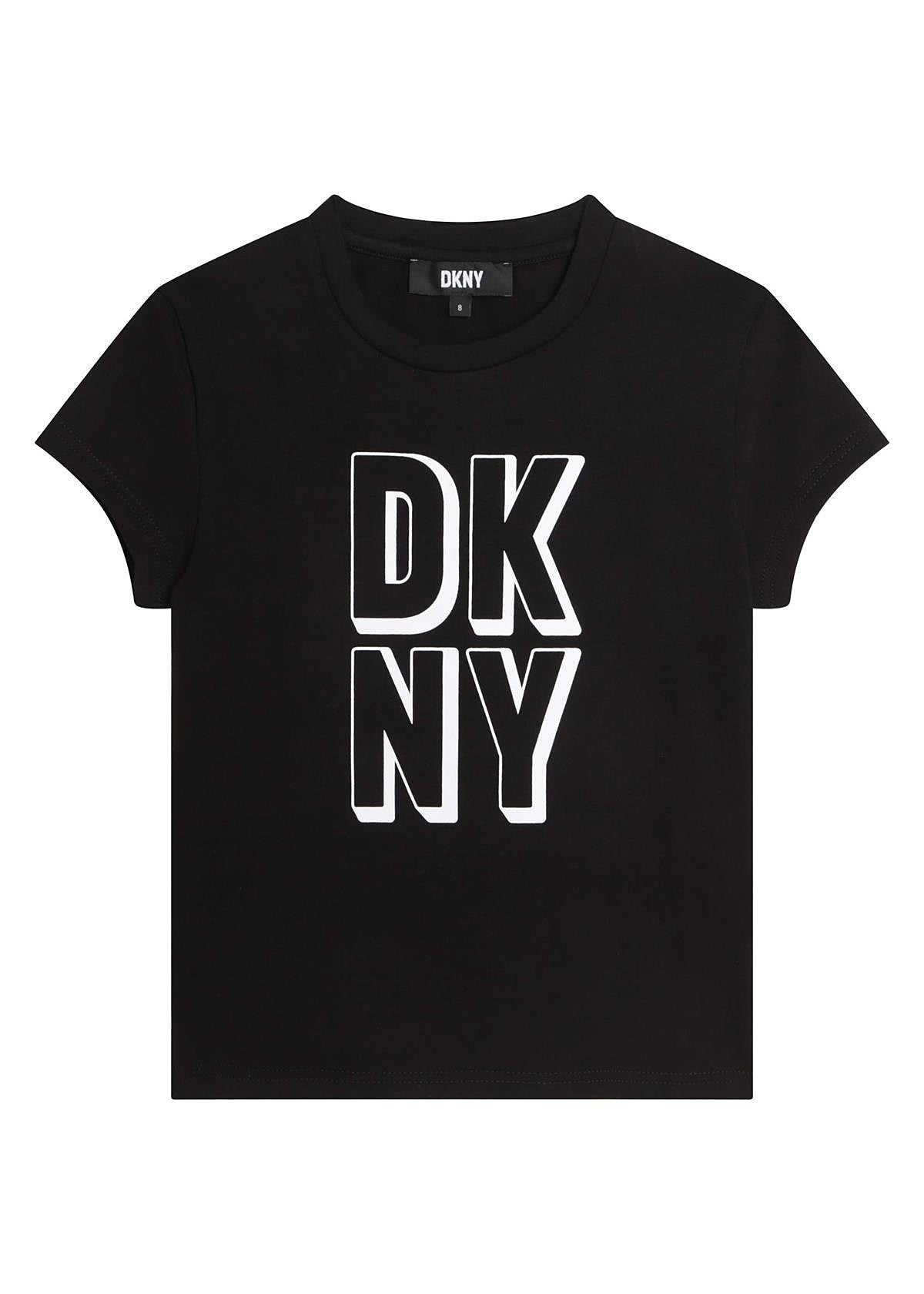 DKNY D35S73-09B T-shirt dziewczynka kolor czarny - - #tag1# - #tag2# - #tag3# - #tag4#