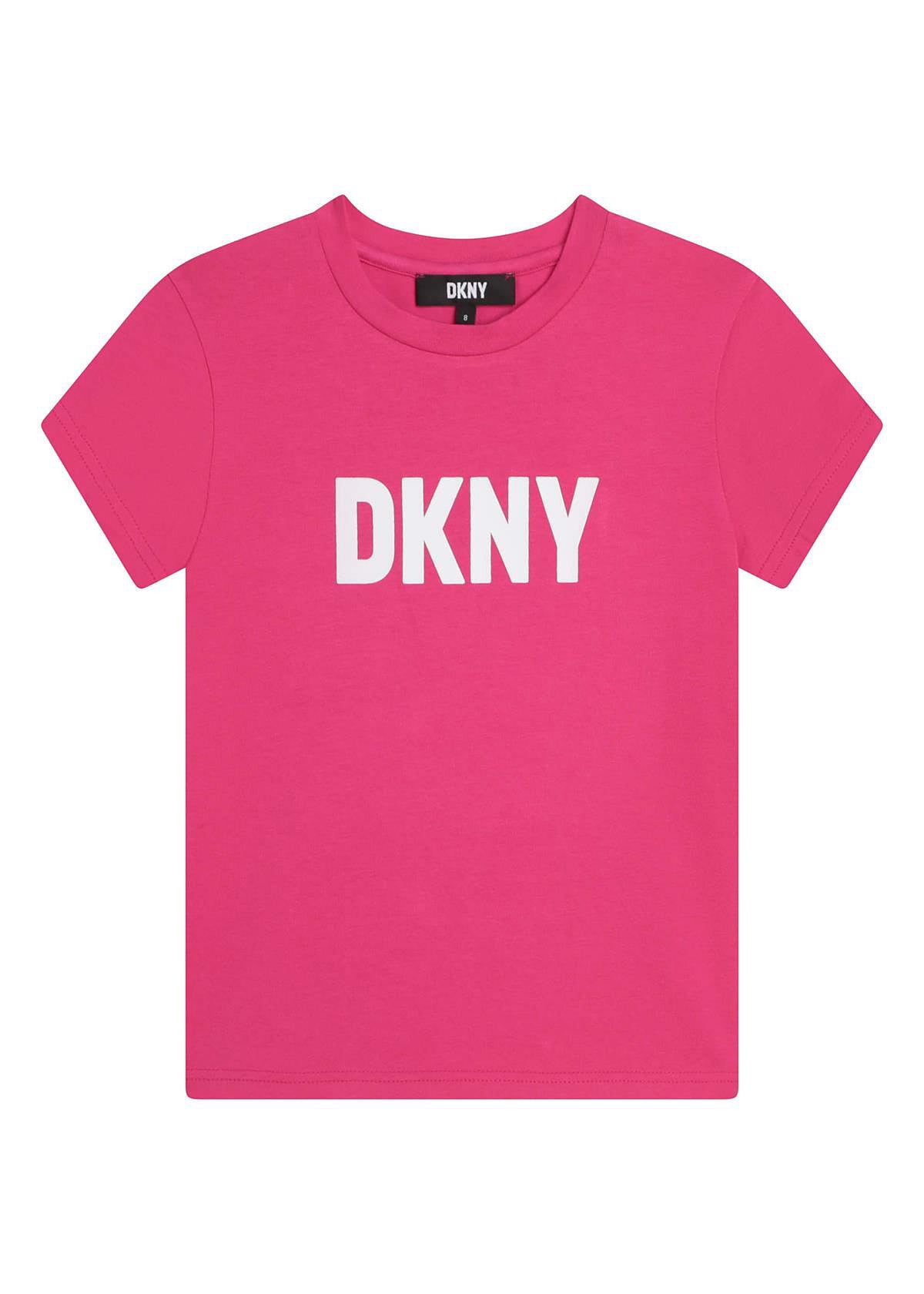 DKNY D35S73-483 T-shirt dziewczynka kolor malinowy - - #tag1# - #tag2# - #tag3# - #tag4#