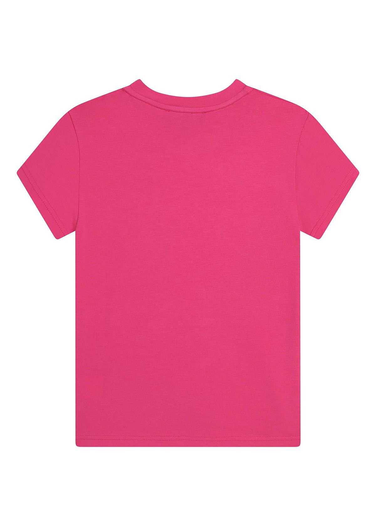 DKNY D35S73-483 T-shirt dziewczynka kolor malinowy - - #tag1# - #tag2# - #tag3# - #tag4#