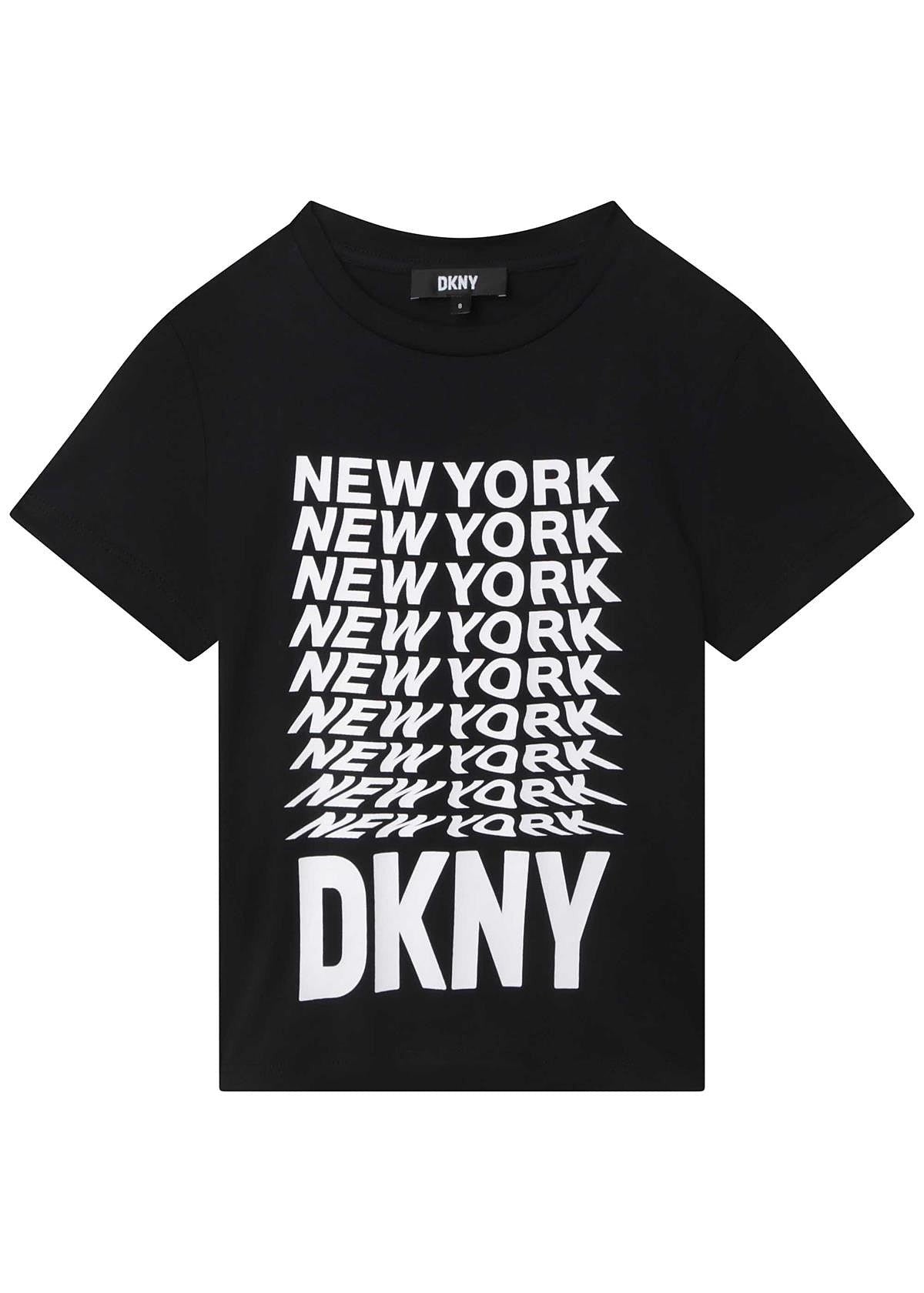 DKNY D35S76-09B T-shirt dziewczynka kolor czarny - - #tag1# - #tag2# - #tag3# - #tag4#