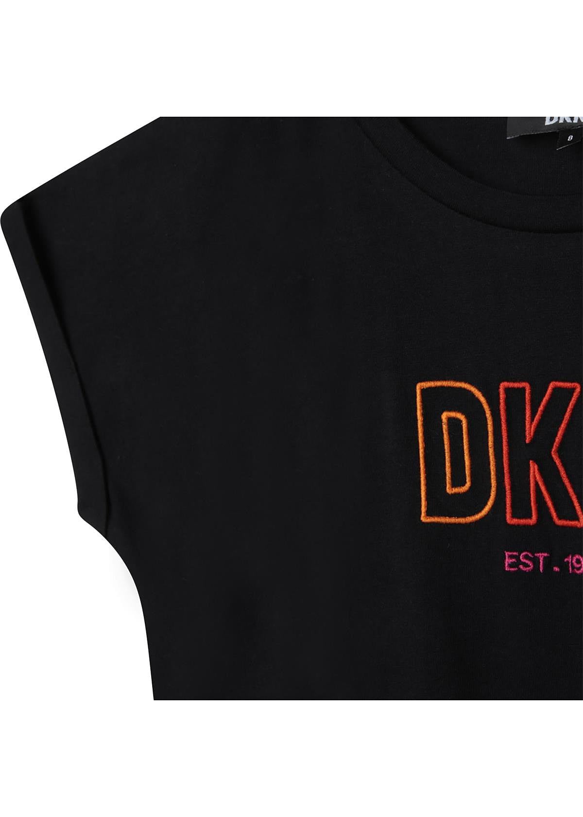 DKNY D35S82-09B Bluzka dziewczynka kolor czarny -  - #tag1# - #tag2# - #tag3# - #tag4#