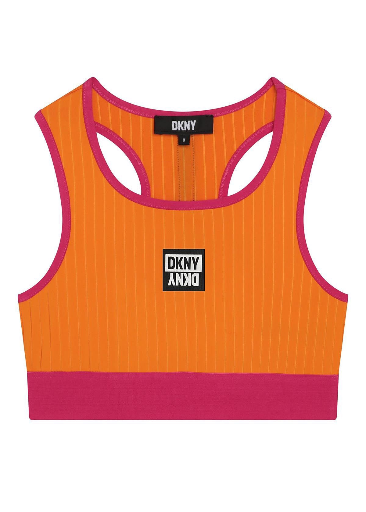 DKNY D35S91-41E Top koszulka na ramiączkach dziewczynka kolor pomarańcz -  - #tag1# - #tag2# - #tag3# - #tag4#