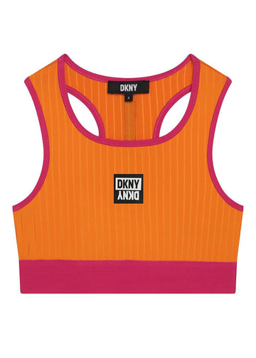 DKNY D35S91-41E Top koszulka na ramiączkach dziewczynka kolor pomarańcz -  - #tag1# - #tag2# - #tag3# - #tag4#