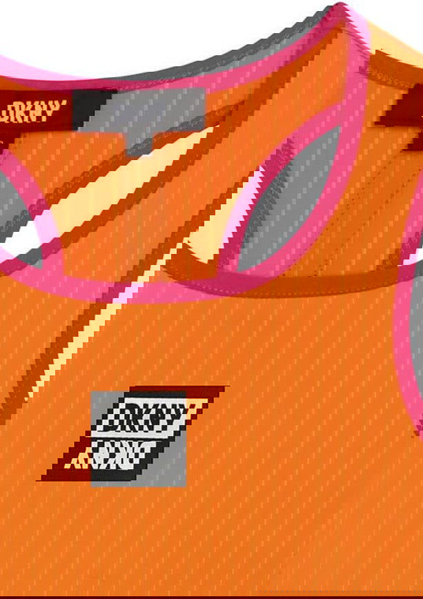 DKNY D35S91-41E Top koszulka na ramiączkach dziewczynka kolor pomarańcz -  - #tag1# - #tag2# - #tag3# - #tag4#