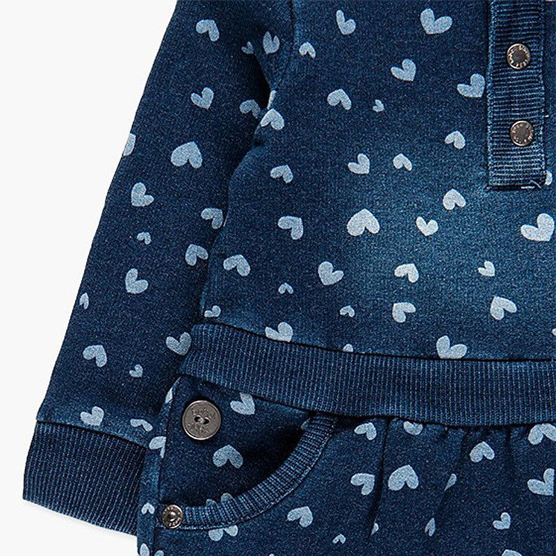 Denimowa sukienka z bawełny dla dziewczynki Boboli 238069-9201 niebieski -  - #tag1# - #tag2# - #tag3# - #tag4#