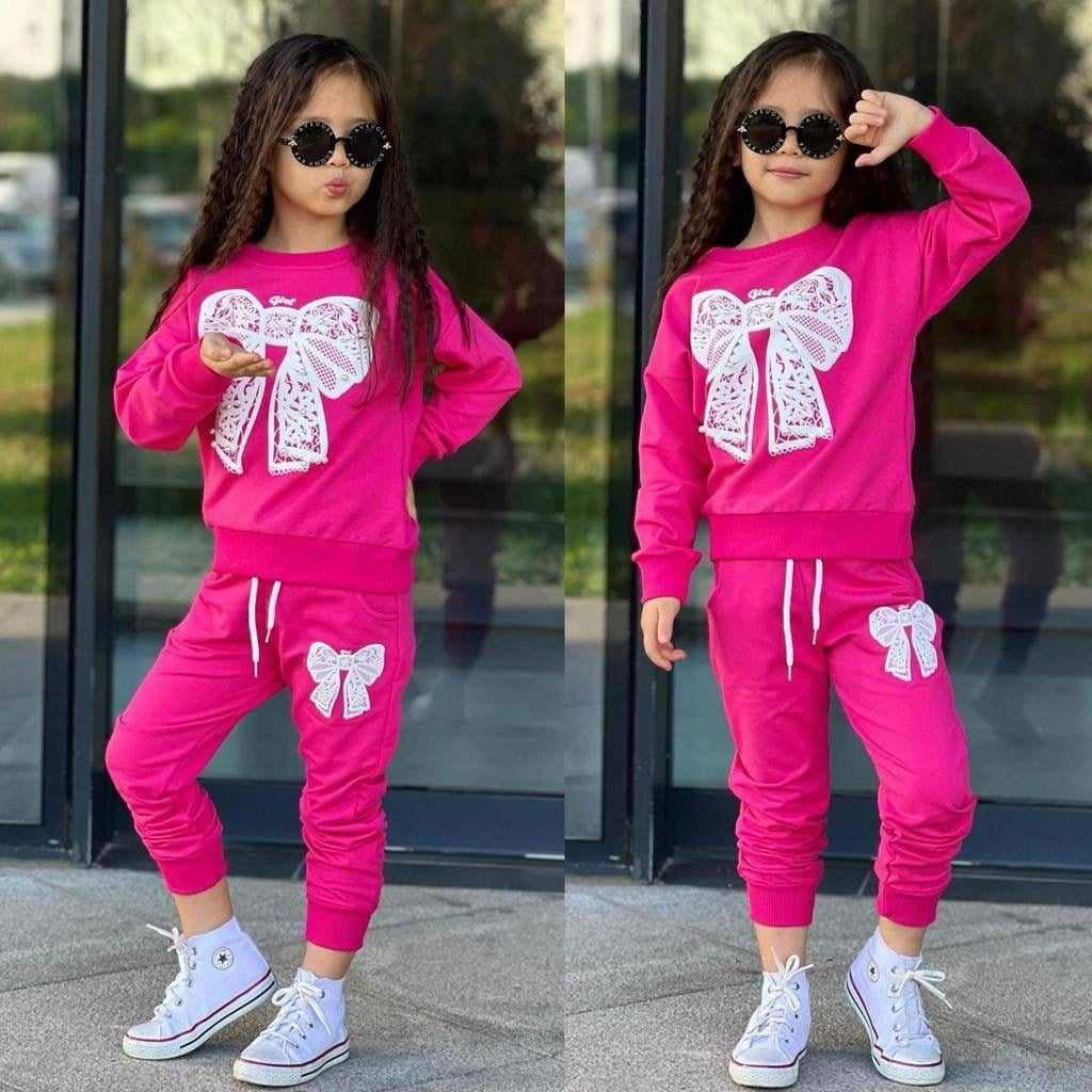 Dres 2 Części Kokarda dziewczynka fuksja 6025-7224 GKMOD - - #tag1# - #tag2# - #tag3# - #tag4#