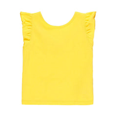 Knitted T-shirt for girls Boboli 499035-1138 lemon color