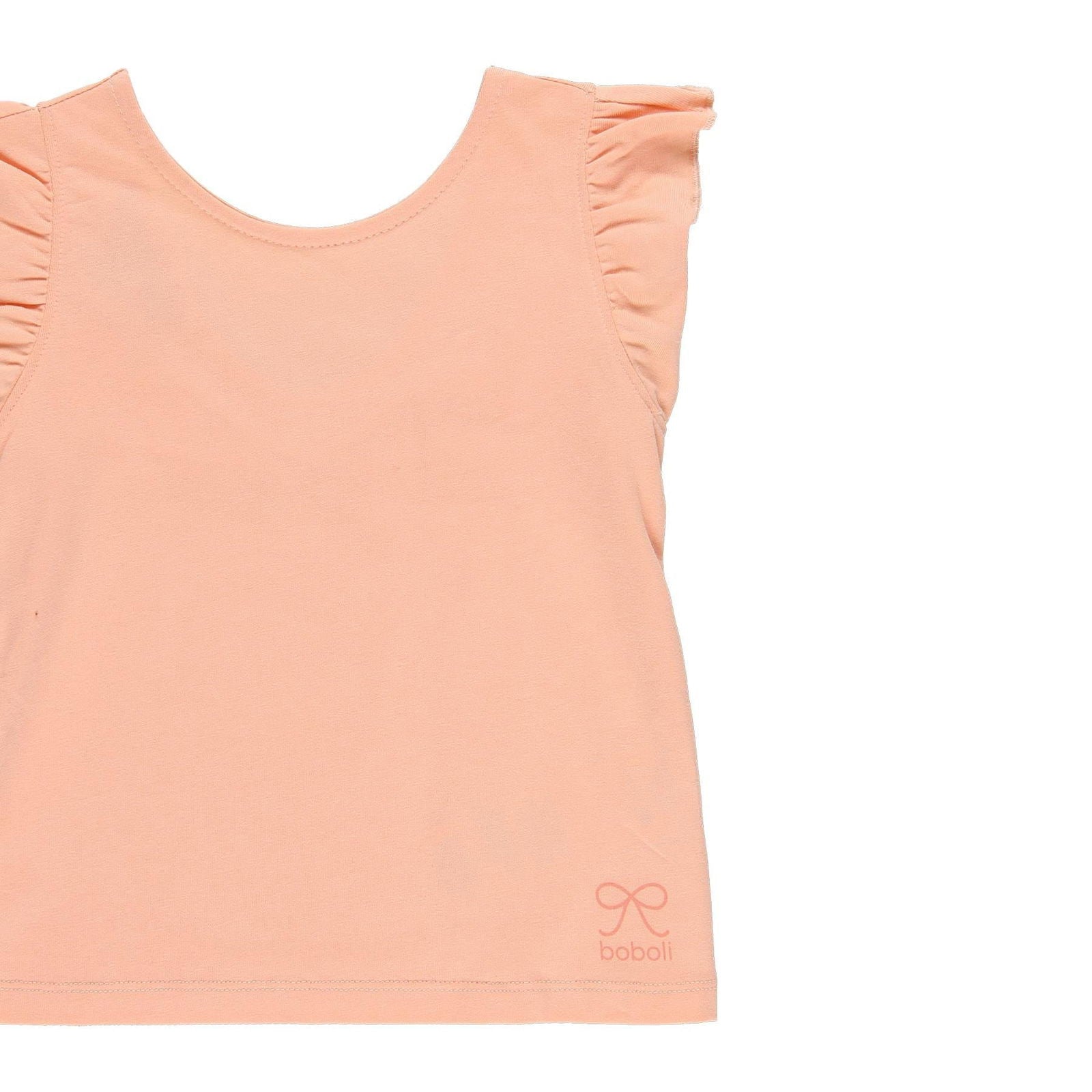 Dzianinowa koszulka dla dziewczynki Boboli 499035-3665 kolor brzoskwinia -  - #tag1# - #tag2# - #tag3# - #tag4#