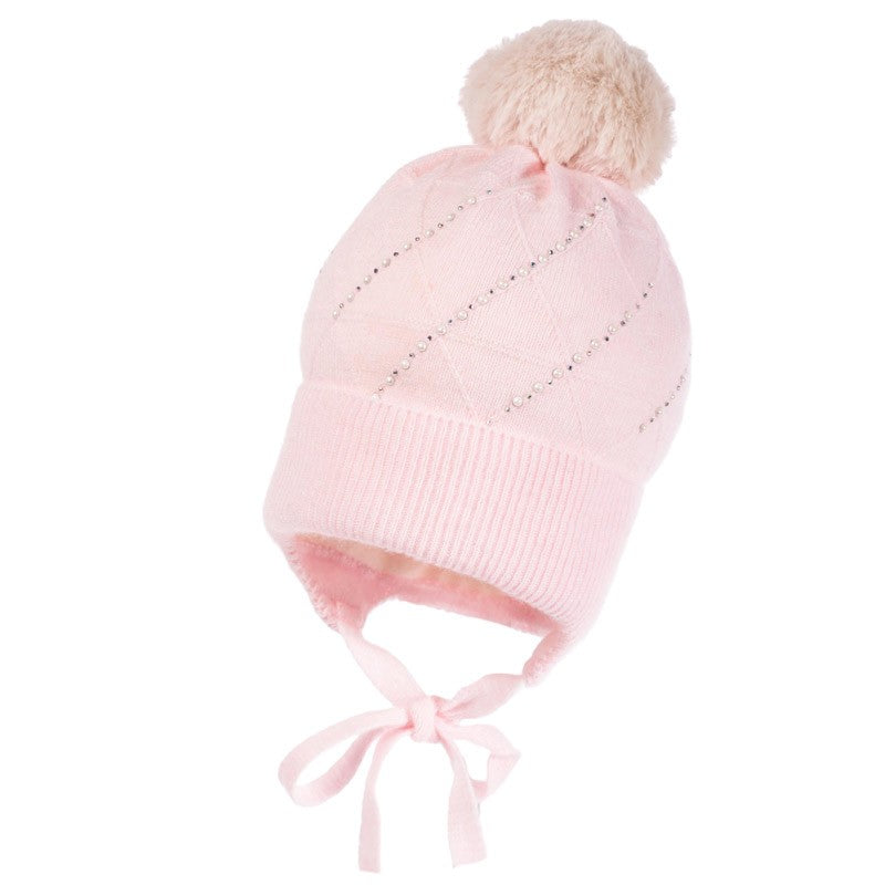 Jamiks HELMI II czapka dziewczęca kolor róż JZB100-3 -  - #tag1# - #tag2# - #tag3# - #tag4#