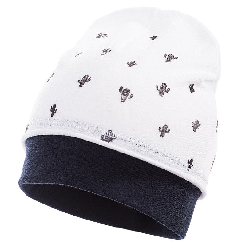 Jamiks czapka chłopięca bawełniana biały/granat WIKO JWB101-1 -  - #tag1# - #tag2# - #tag3# - #tag4#