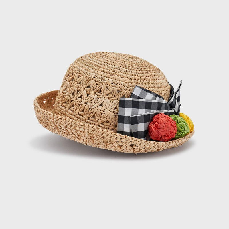 Kapelusz z rafii dziewczęcy Mayoral 10081-10 Czarny -  - #tag1# - #tag2# - #tag3# - #tag4#