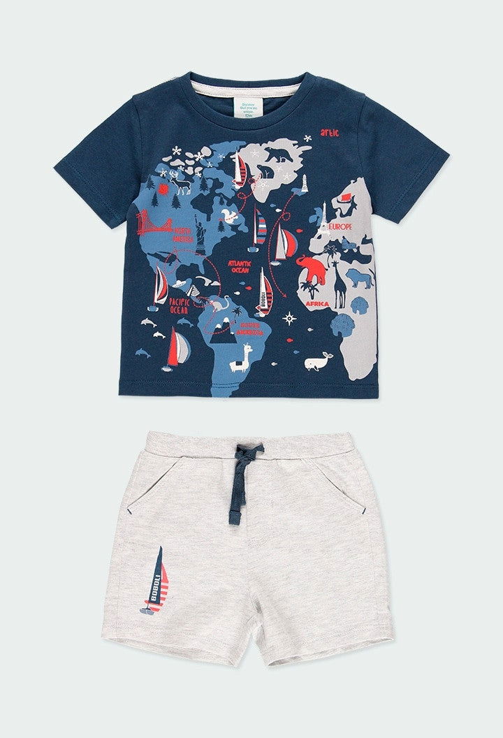 Komplet dla chłopca Baby Boboli 304142-2514 kolor granatowy -  - #tag1# - #tag2# - #tag3# - #tag4#