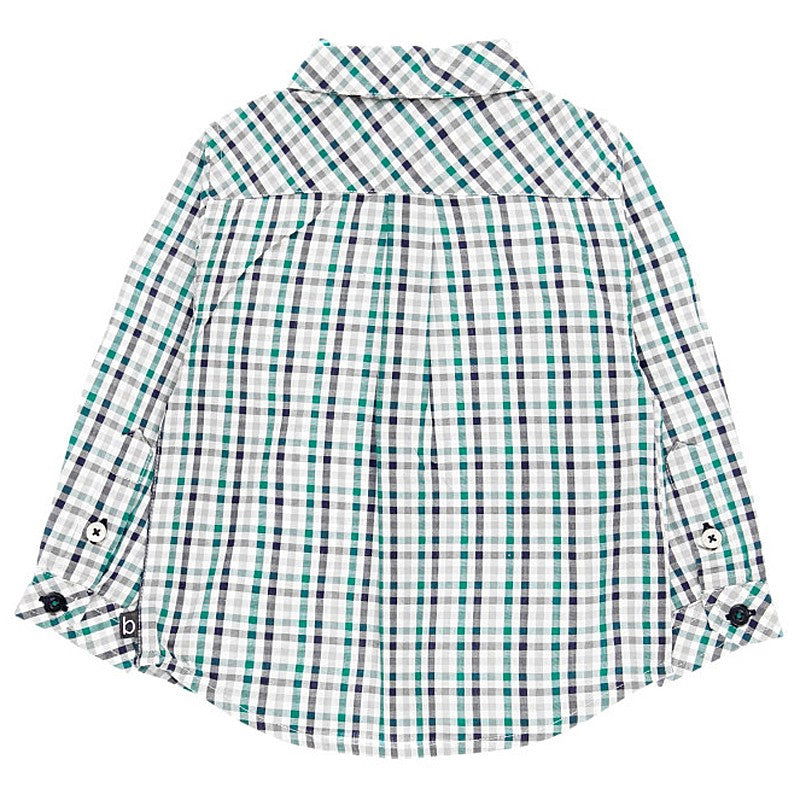 Koszula w kratę dla chłopca Boboli 718185-9143 zielony -  - #tag1# - #tag2# - #tag3# - #tag4#