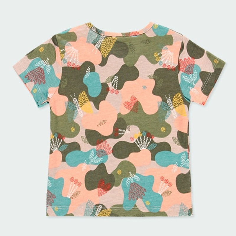 Koszulka moro dla dziewczynki Baby Boboli 234065-9828 kolor zielony/łosoś -  - #tag1# - #tag2# - #tag3# - #tag4#