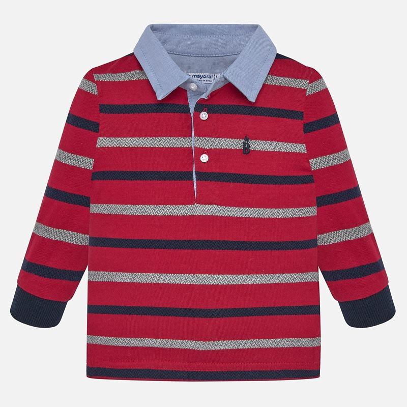 Koszulka polo z długim rękawem w paski chłopięca Mayoral 2108-59 - - #tag1# - #tag2# - #tag3# - #tag4#