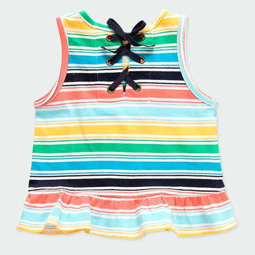 Koszulka w paski dla dziewczynki Baby Boboli 224086-9826 kolor kolorowy -  - #tag1# - #tag2# - #tag3# - #tag4#