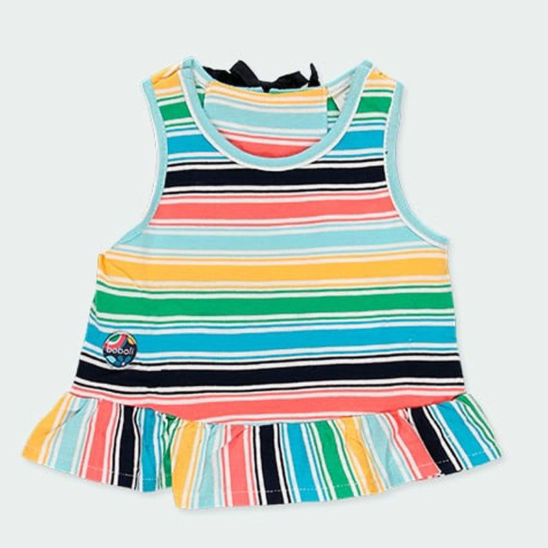 Koszulka w paski dla dziewczynki Baby Boboli 224086-9826 kolor kolorowy -  - #tag1# - #tag2# - #tag3# - #tag4#