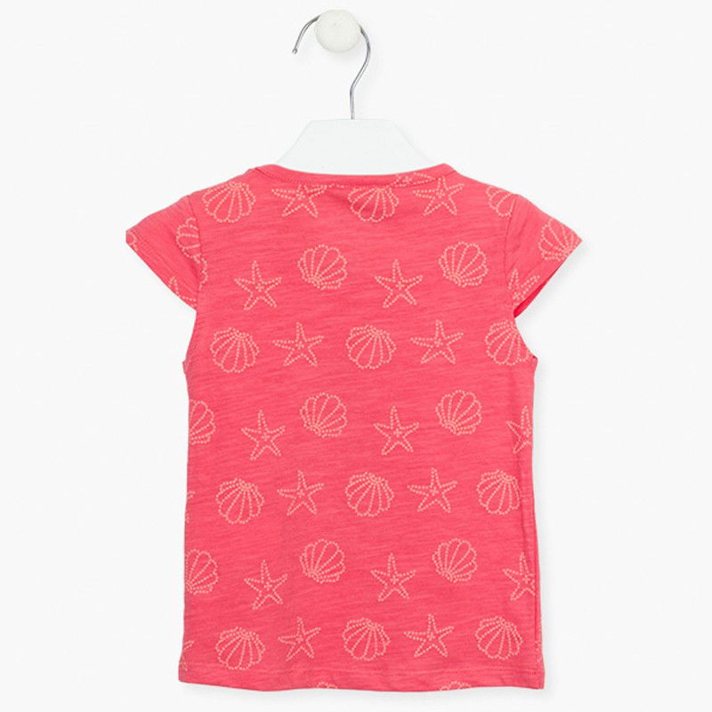 Koszulka z cekinami dziewczęca Losan 116-1020AL-510 kolor Różowy -  - #tag1# - #tag2# - #tag3# - #tag4#