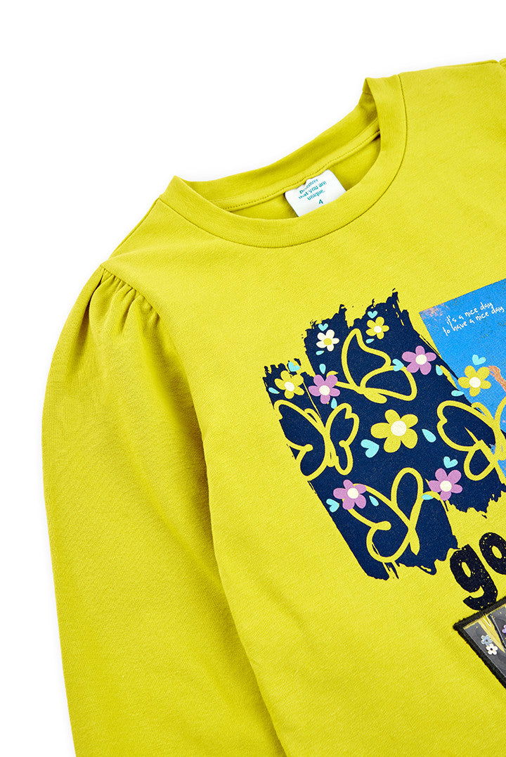 Koszulka z długim rękawem dla dziewczynek Boboli 425113-4595 kolor kiwi -  - #tag1# - #tag2# - #tag3# - #tag4#