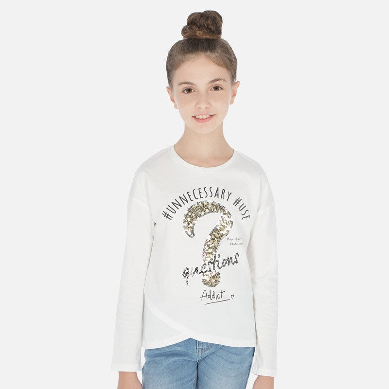 Koszulka z długim rękawem dziewczęca Mayoral 6026-62 Kremowy -  - #tag1# - #tag2# - #tag3# - #tag4#