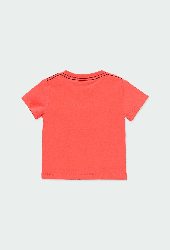 Koszulka z krótkim rękawem dla chłopca Baby Boboli 304074-3740 kolor koral - - #tag1# - #tag2# - #tag3# - #tag4#