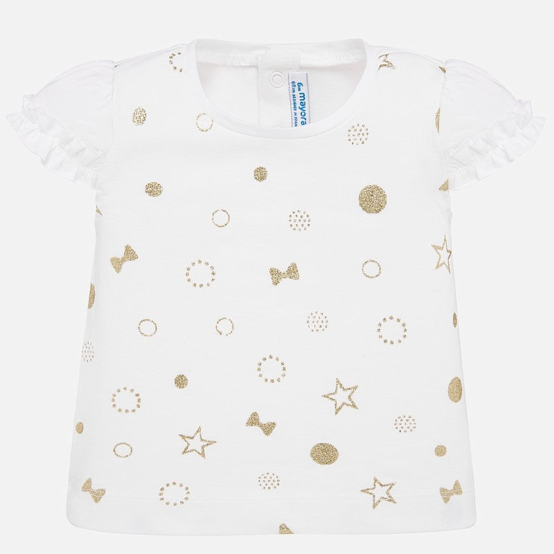 Koszulka z krótkim rękawem dziewczęca Mayoral 1057-56 beż -  - #tag1# - #tag2# - #tag3# - #tag4#