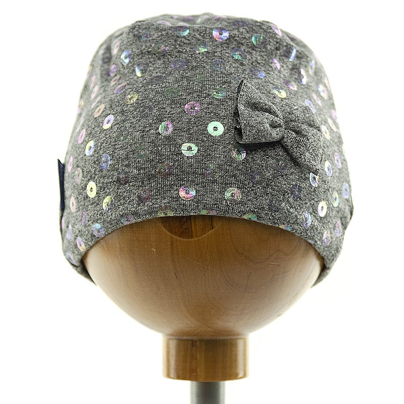 Krochetta czapka dziewczęca przejściowa szara 15-461 -  - #tag1# - #tag2# - #tag3# - #tag4#