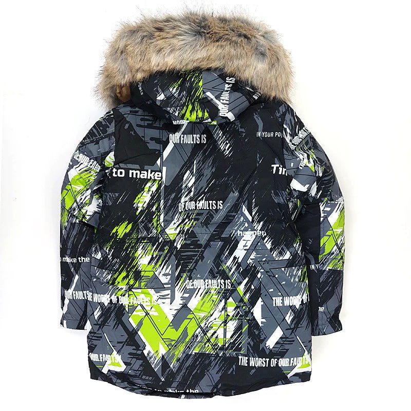 Kurtka Zimowa chłopak czarny/oliwka 2498-71023  GKMOC -  - #tag1# - #tag2# - #tag3# - #tag4#