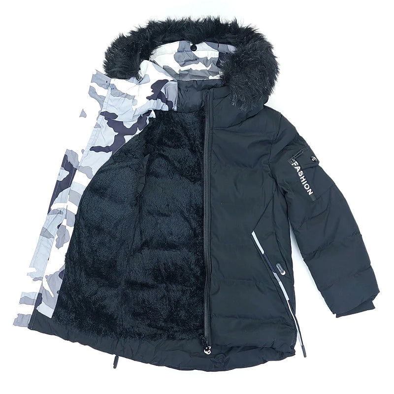 Kurtka Zimowa chłopak czarny B60161-71023  GKMOC -  - #tag1# - #tag2# - #tag3# - #tag4#