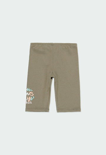 Leginsy 3/4 dla dziewczynki Baby Boboli 294038-4580 kolor khaki - - #tag1# - #tag2# - #tag3# - #tag4#