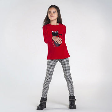 Leginsy w pepitkę dziewczęce Mayoral 7714-60 Czarny - - #tag1# - #tag2# - #tag3# - #tag4#