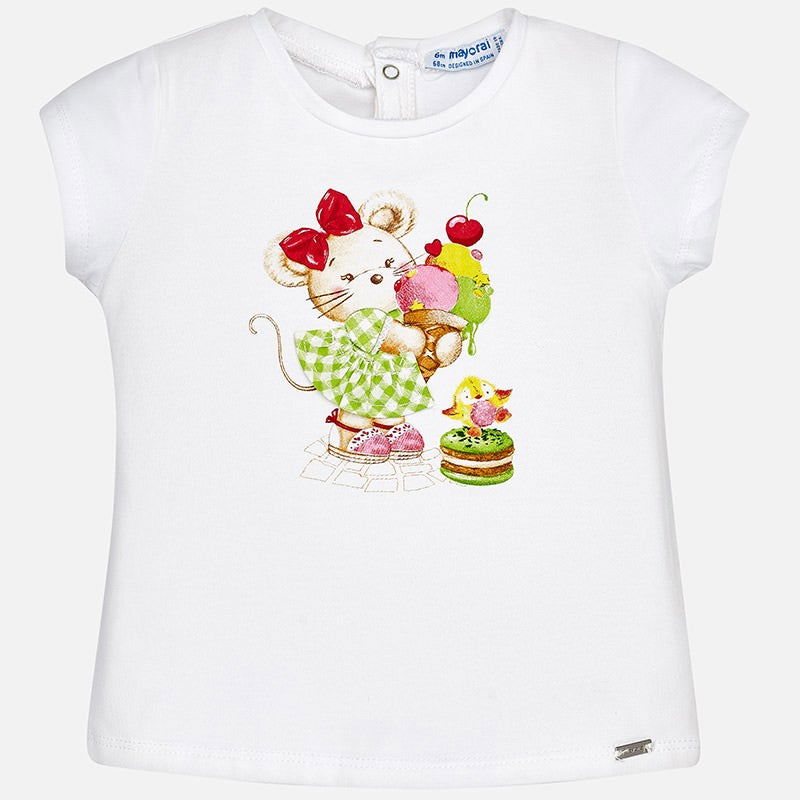Mayoral 1030-68 Koszulka dziewczęca kolor Biały - - #tag1# - #tag2# - #tag3# - #tag4#
