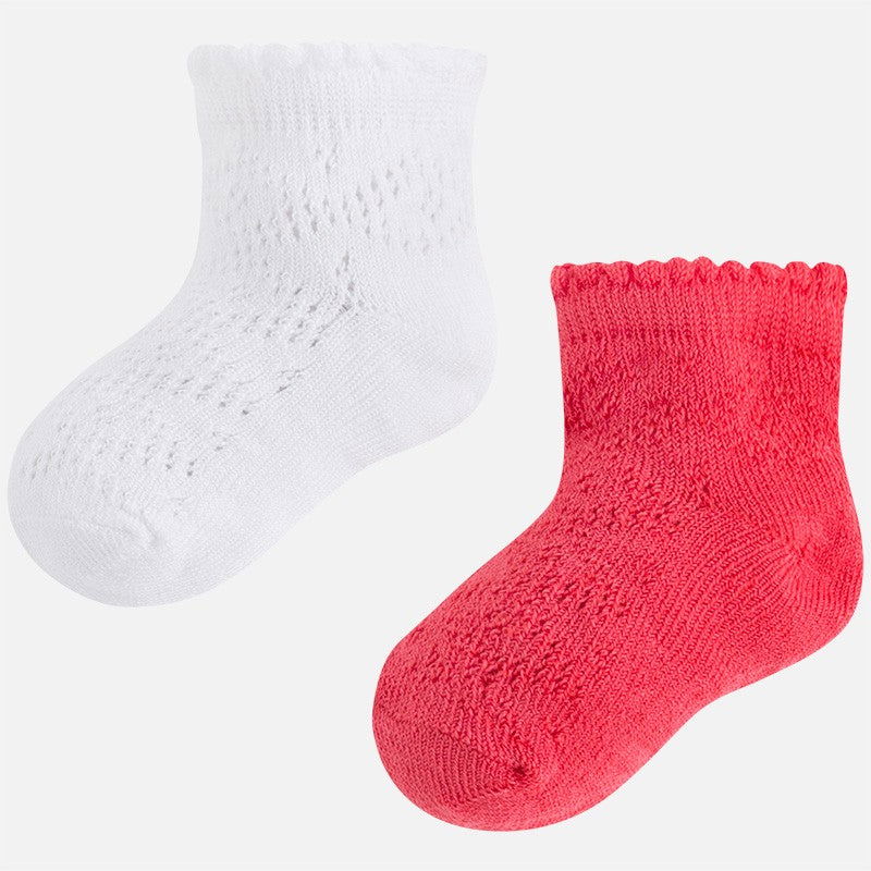 Mayoral 10398-64 Skarpetki dziewczęce 2 pary kolor petunia -  - #tag1# - #tag2# - #tag3# - #tag4#