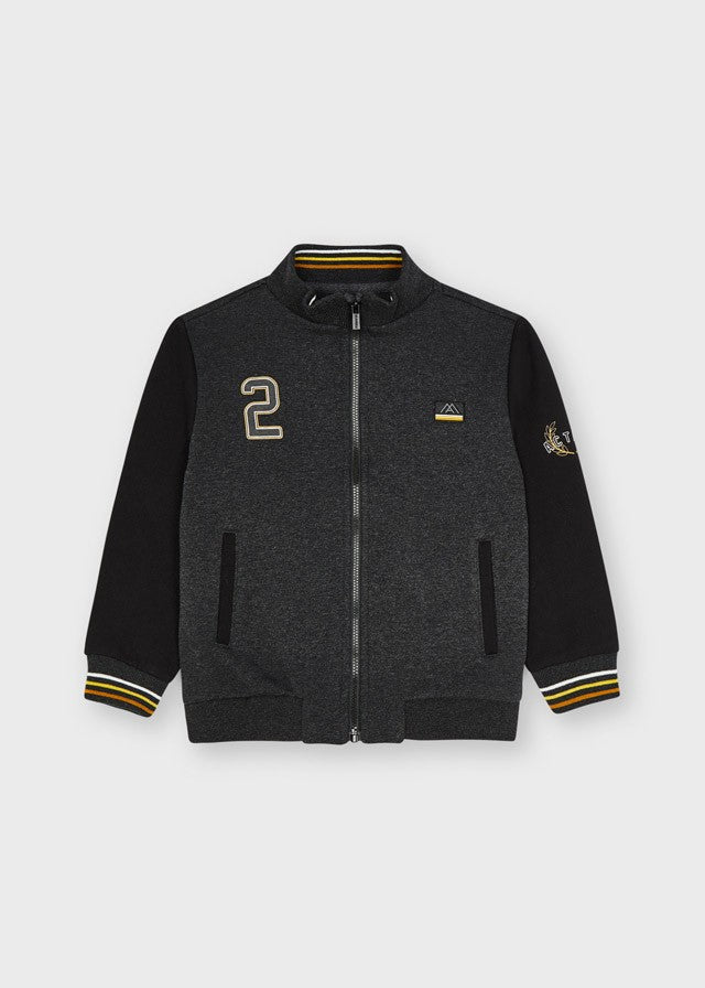 Mayoral 11-04423-026 Bluza baseball chłopiec 4423-26 grafitowy - - #tag1# - #tag2# - #tag3# - #tag4#
