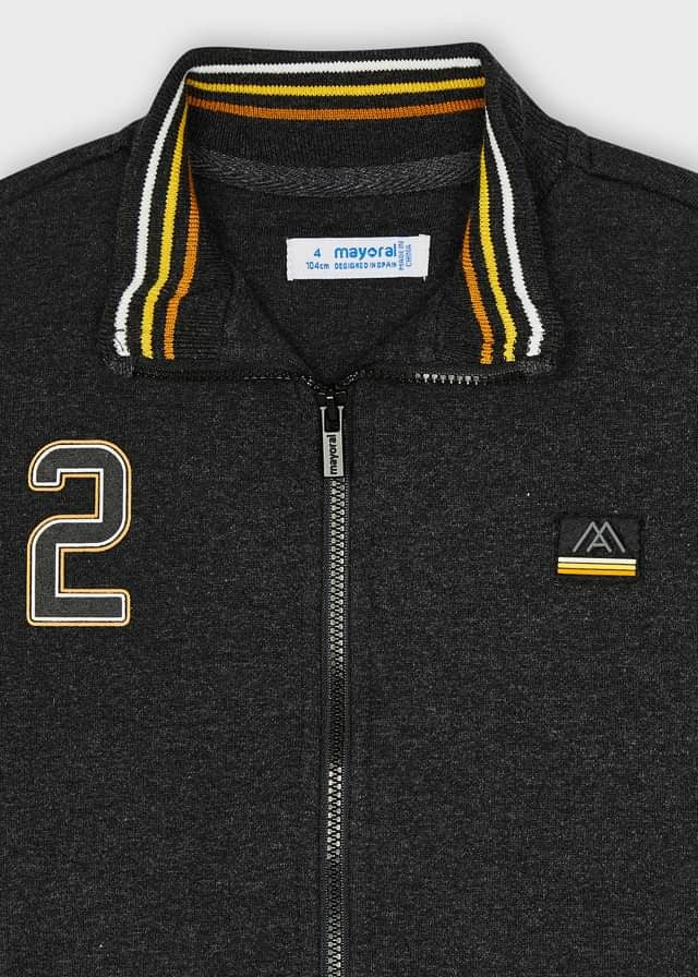 Mayoral 11-04423-026 Bluza baseball chłopiec 4423-26 grafitowy - - #tag1# - #tag2# - #tag3# - #tag4#