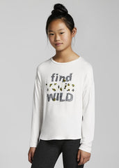 Mayoral 11-07086-033 Girls' long sleeve T-shirt 7086-33 cream