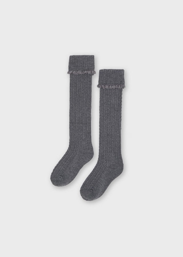 Mayoral 11-10139-034 Skarpety dla dziewczynki 10139-34 stal - - #tag1# - #tag2# - #tag3# - #tag4#