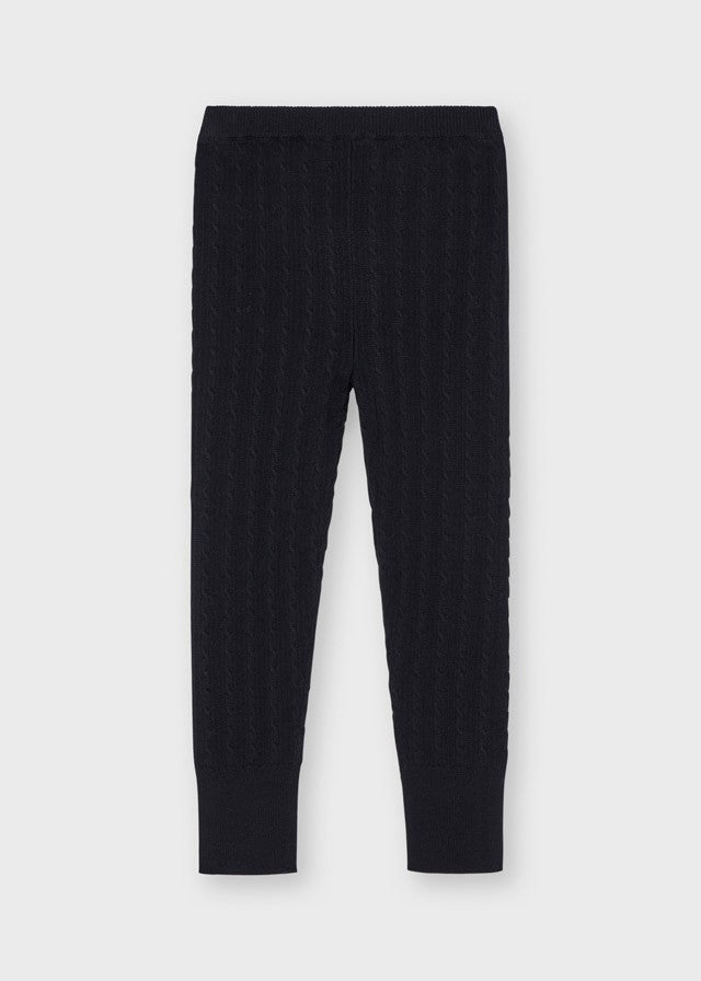 Mayoral 11-10143-045 Leginsy dzianinowe dla dziewczynki 10143-45 czarny -  - #tag1# - #tag2# - #tag3# - #tag4#