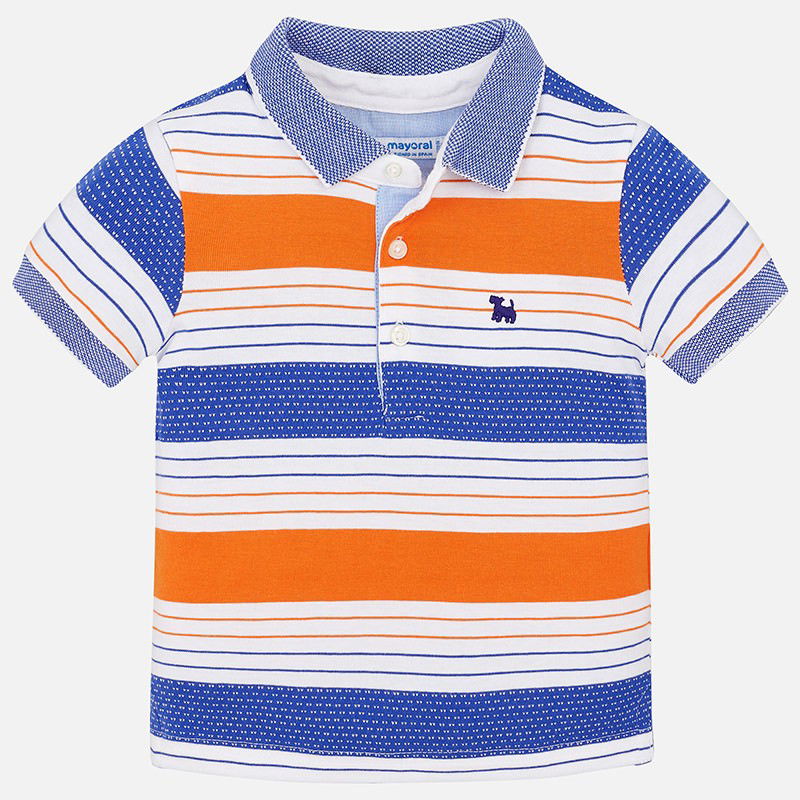 Mayoral 1132-73 Polo chłopięce kolor biały/niebieski/pomarańcz - - #tag1# - #tag2# - #tag3# - #tag4#
