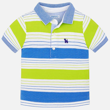 Mayoral 1132-74 Koszulka polo paski kolor Brokuł - - #tag1# - #tag2# - #tag3# - #tag4#