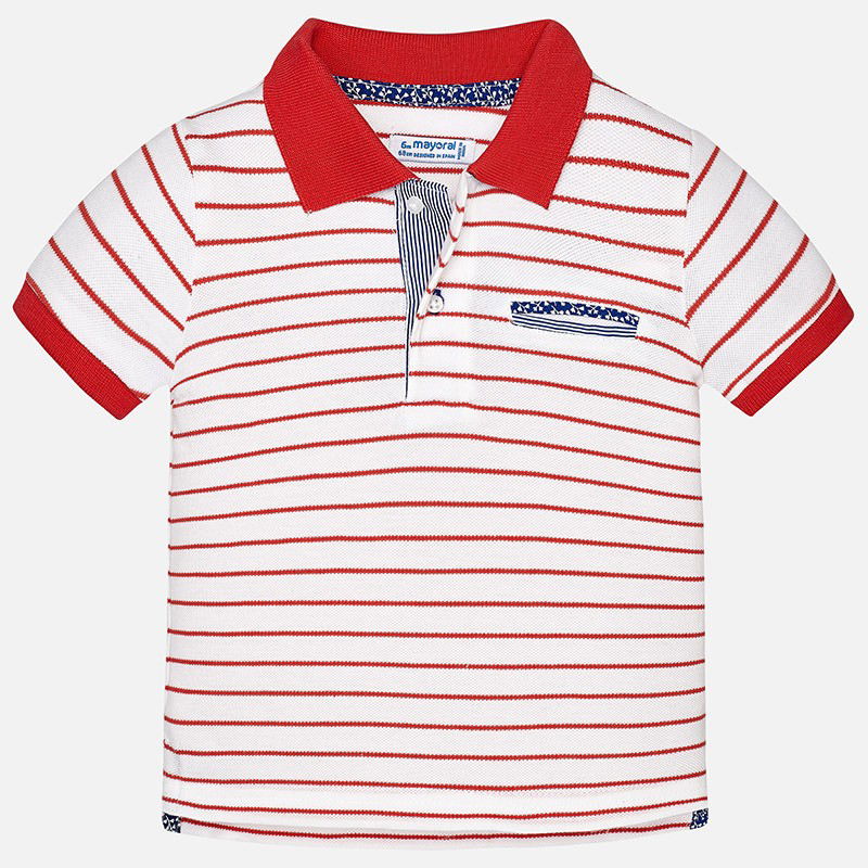 Mayoral 1134-45 Koszulka chłopięca polo kolor czerwony - - #tag1# - #tag2# - #tag3# - #tag4#