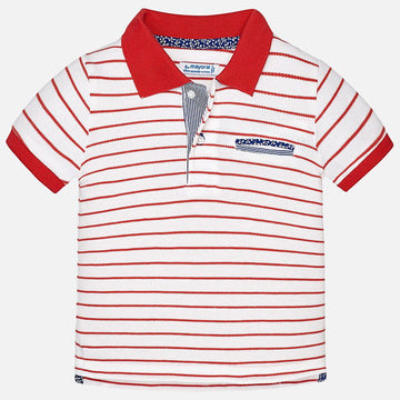 Mayoral 1134-45 Koszulka chłopięca polo kolor czerwony - - #tag1# - #tag2# - #tag3# - #tag4#