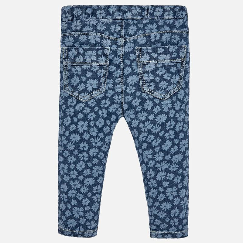 Mayoral 1519-25 Spodnie dziewczęce kolor niebieski kwiatuszki -  - #tag1# - #tag2# - #tag3# - #tag4#