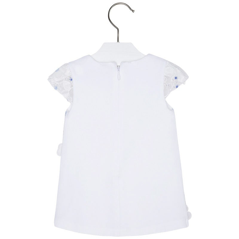 Mayoral 1924-47 Sukienka kwiatki  kolor błękitny -  - #tag1# - #tag2# - #tag3# - #tag4#