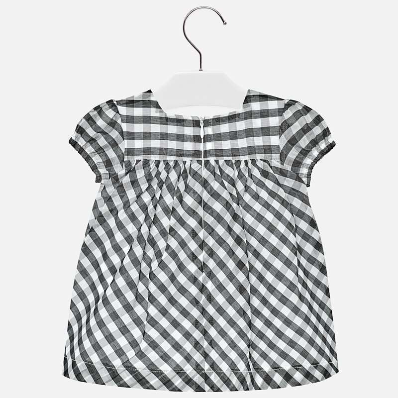 Mayoral 1935-25 Sukienka k/r w kratkę dla dziewczynki kolor  Czarny -  - #tag1# - #tag2# - #tag3# - #tag4#