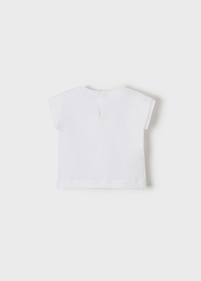 Mayoral 22-01022-087 Koszulka z krótkim rękawem dziewczynka 1022-87 biały -  - #tag1# - #tag2# - #tag3# - #tag4#